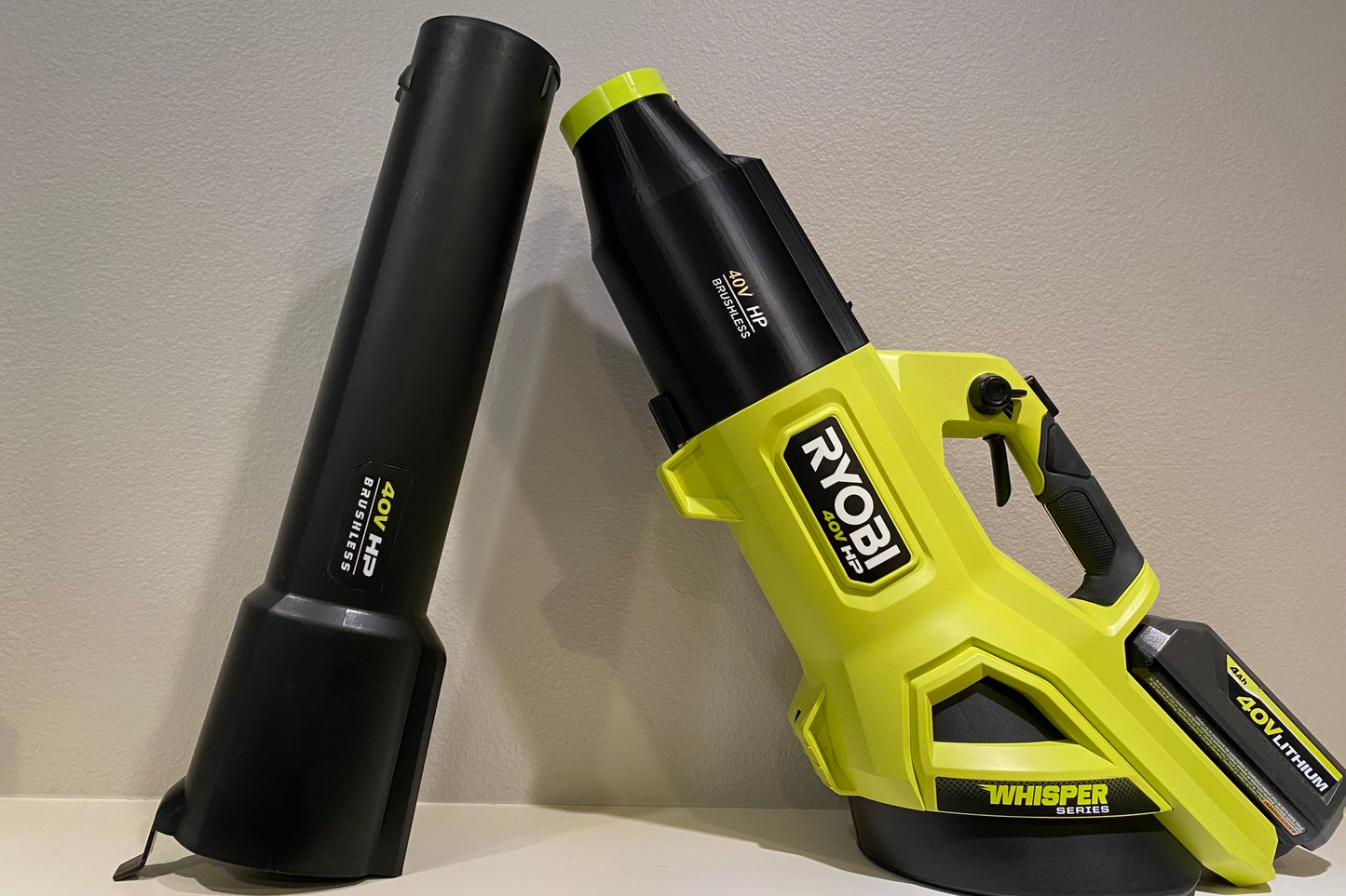 Car Drying Short Nozzle for RYOBI leaf blowers, 40V Whisper, built with shoulder strap anchor point, has potential to dry roof top of SUV, RV, Bus and other large vehicles