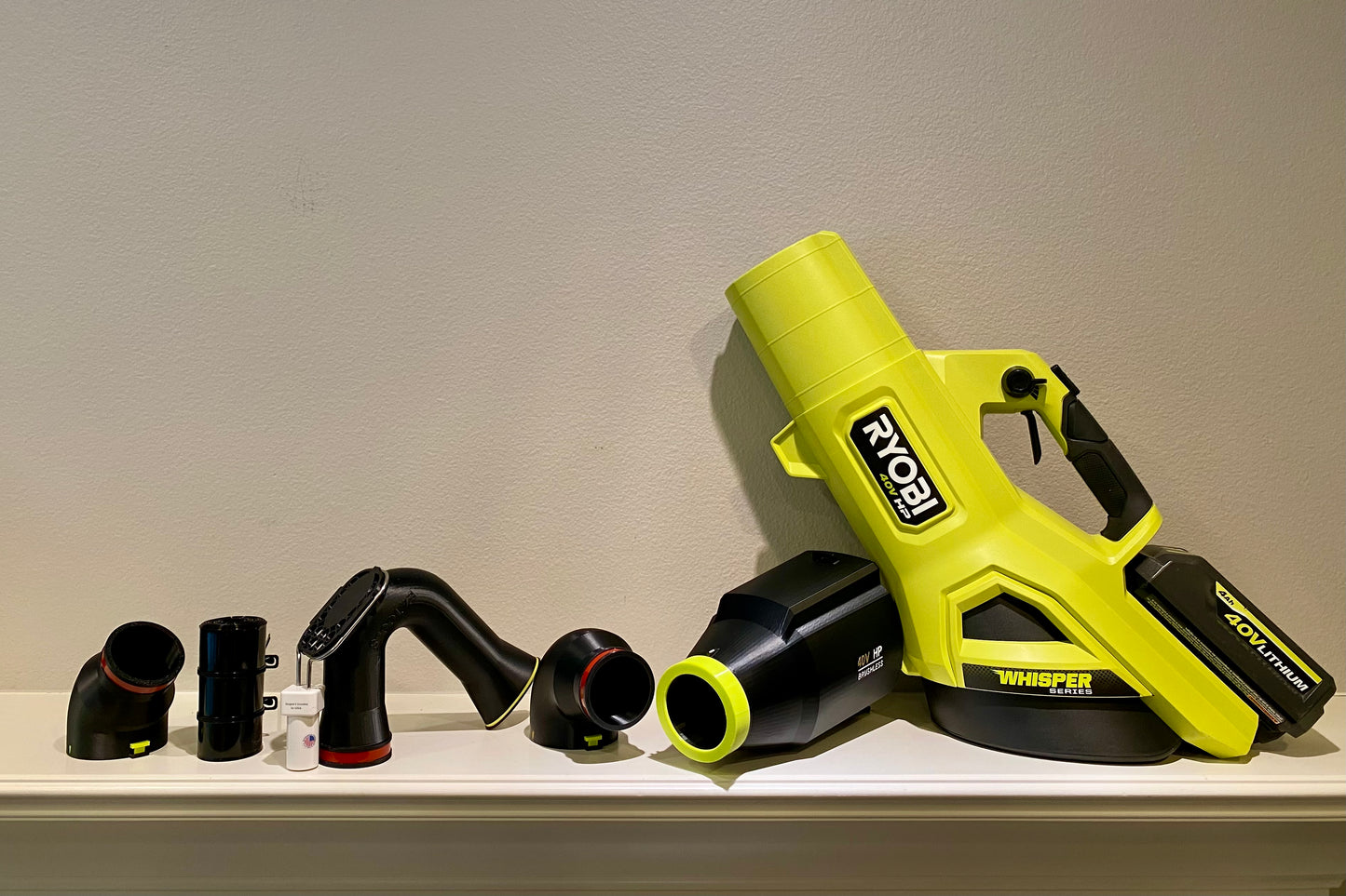High Gutter Cleaning Kit for RYOBI Leaf Blowers – Clean Two-Story Gutters from the Ground – Fits RYOBI 40V Whisper 730, 650, 600 CFM