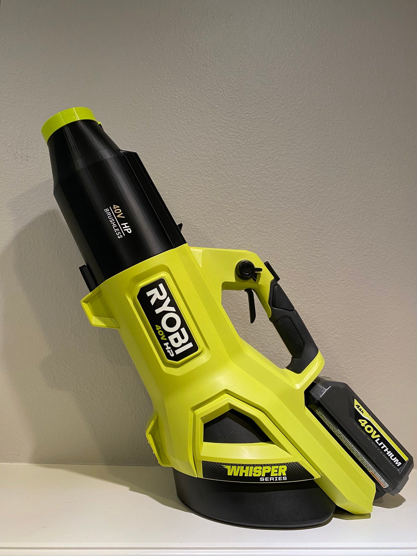 Car Drying Short Nozzle for RYOBI leaf blowers, 40V Whisper, built with shoulder strap anchor point, has potential to dry roof top of SUV, RV, Bus and other large vehicles