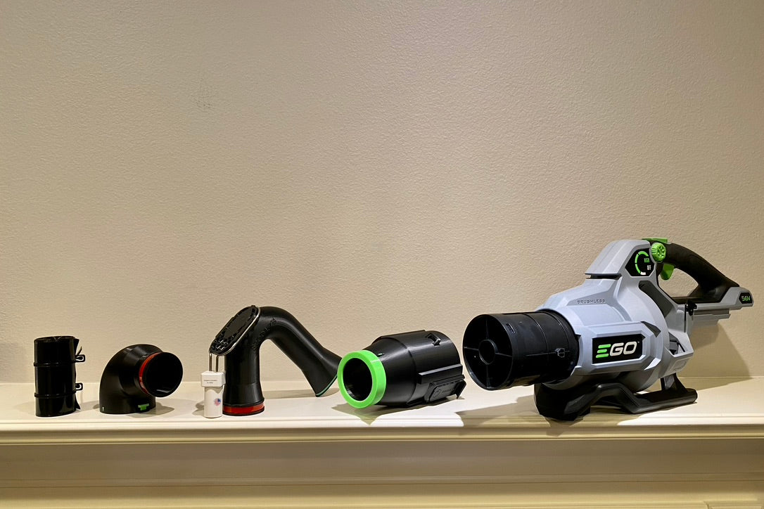 Arlocatcher Gutter Cleaner Kits are compatible with EGO leaf blowers and can clean gutters from the ground