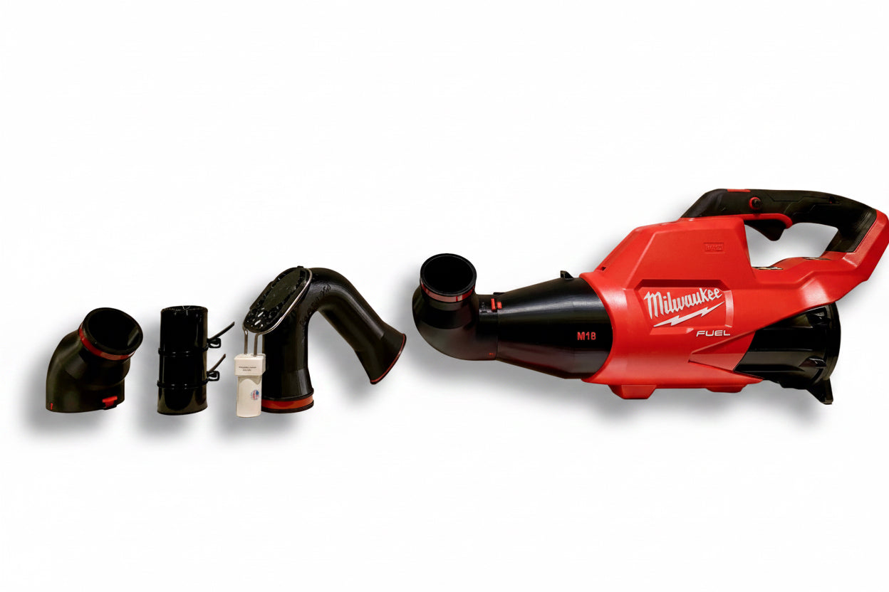 ArloCatcher Car Drying Short Stubby Nozzle with shoulder strap anchor point, for Milwaukee M18 Leaf Blowers, 450, 500, 600 CFM, with potential of drying the roof top of large vehicles, SUV, RV, bus...