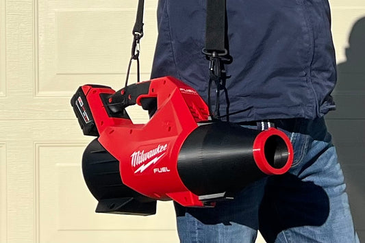 Car Drying Short Nozzle with shoulder strap anchor point, for Milwaukee M18 Leaf Blowers, 450, 500, 600 CFM, with potential of drying the roof top of large vehicles, SUV, RV, bus...