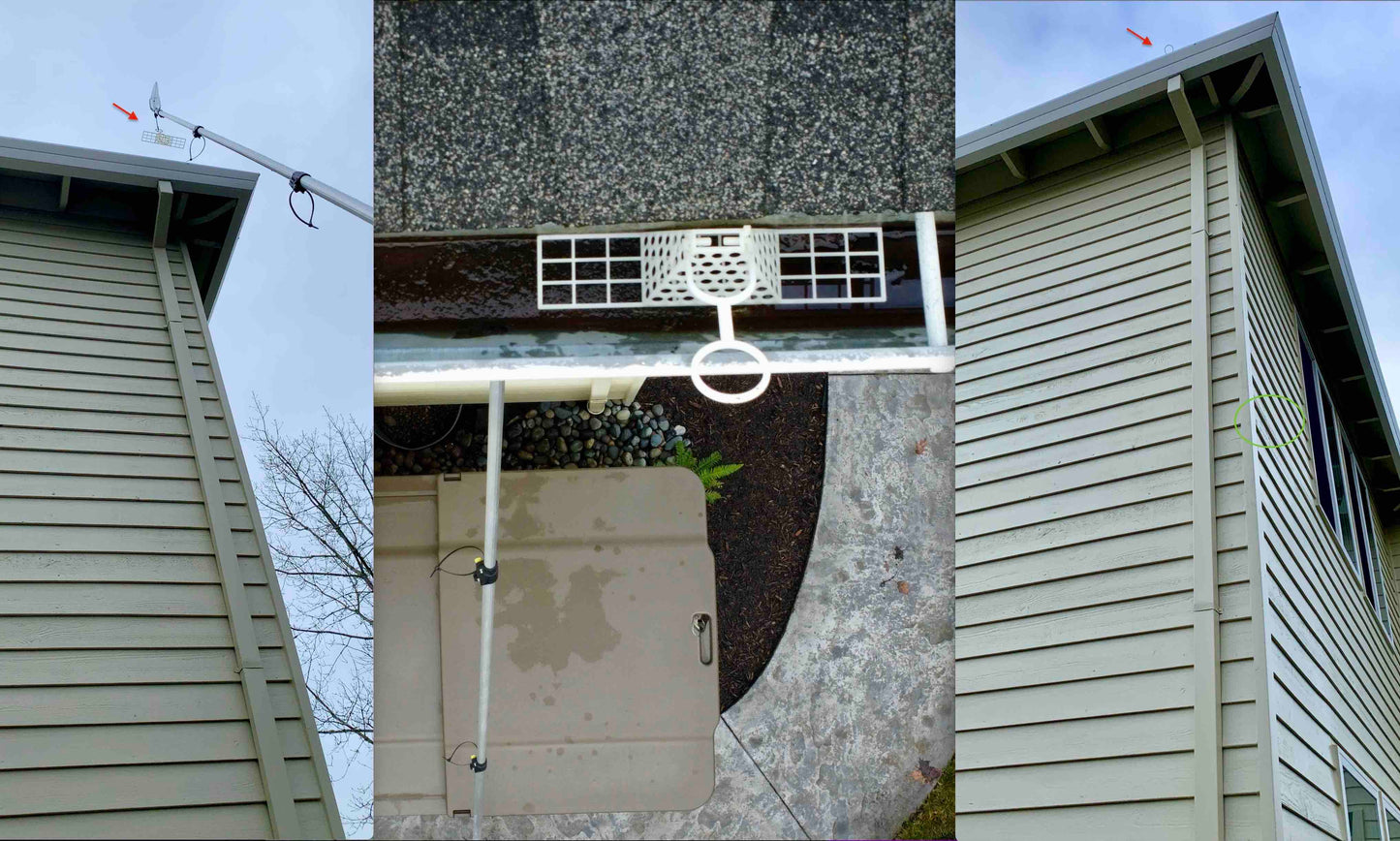 Two-Story High Gutter Cleaning Tool for Greenworks Leaf Blower 760, 730, 700, 610, 585, 550, 515 & 500 CFM (car drying nozzle included)