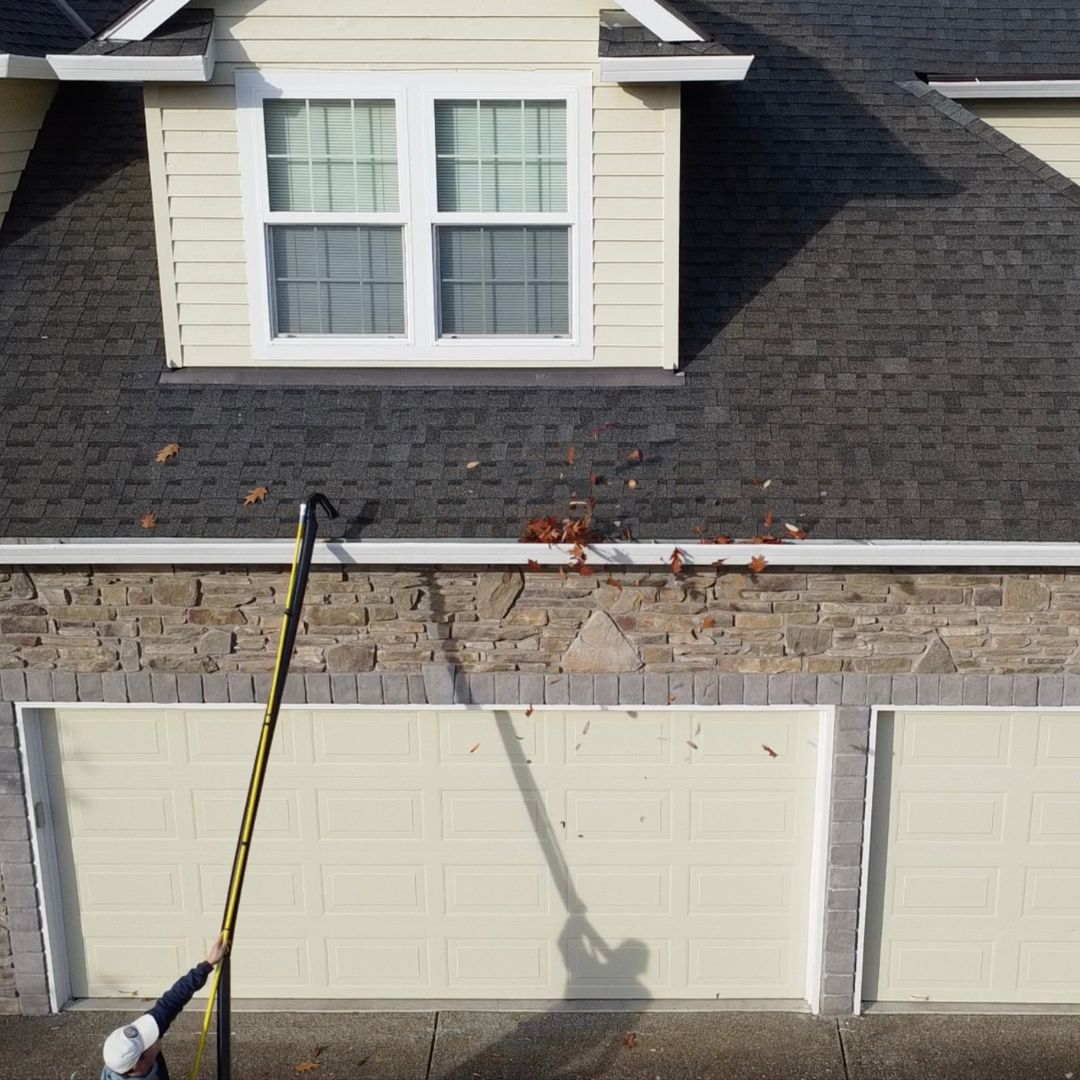 Long-reach gutter cleaning attachment for high gutters, fits your leaf blowers