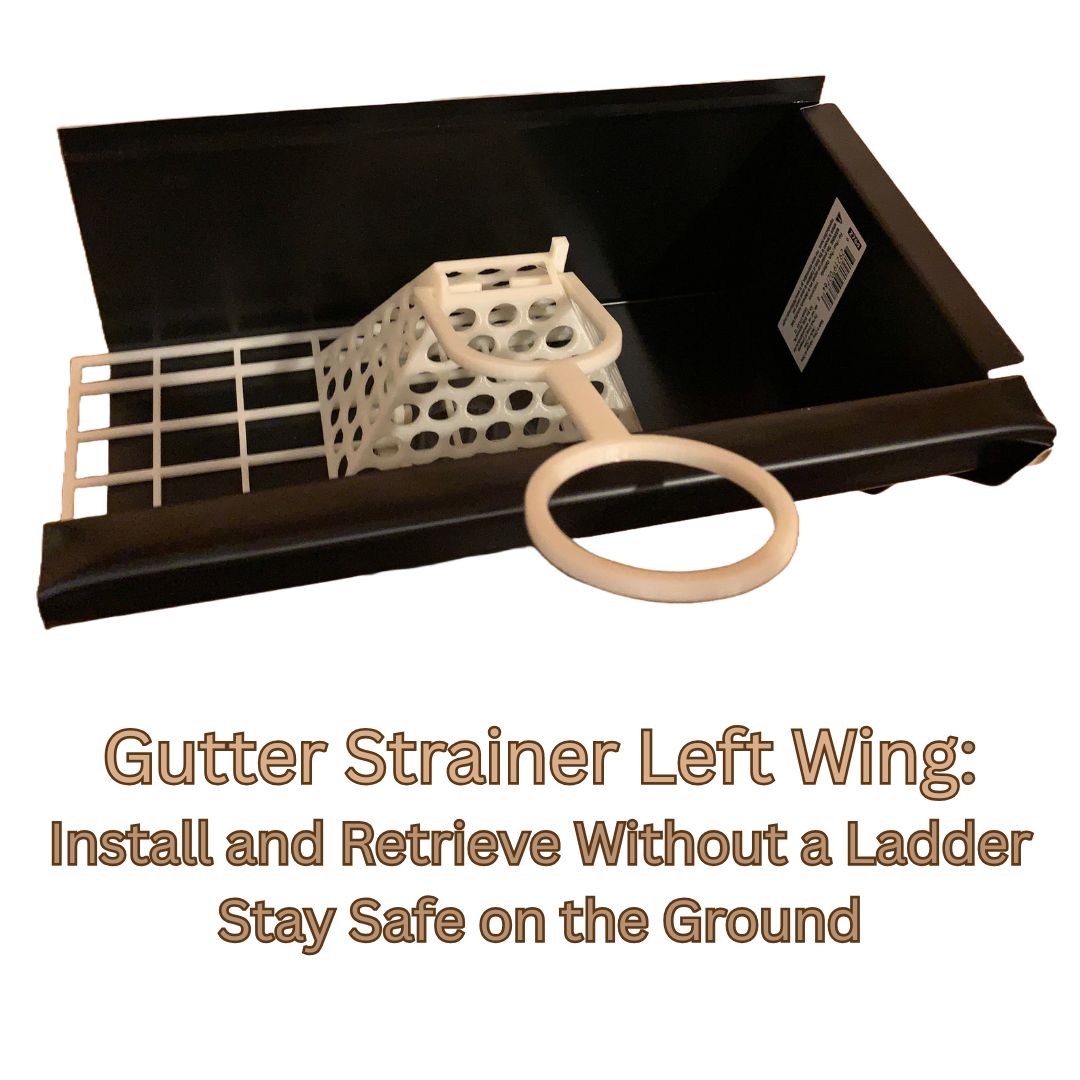 Remote install gutter strainer for downspouts, durable for all seasons