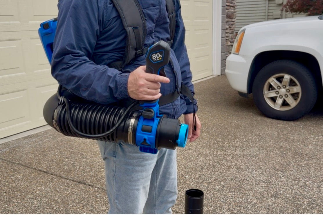 ArloCatcher High Gutter Cleaning Kit for Backpack leaf blowers: Kobalt 80V 850CFM, Greenworks 80V 750 CFM, RYOBI 40V 850CFM – Clean Two-Story Gutters from the Ground