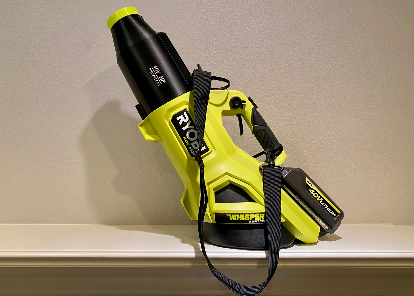Car Drying Short Nozzle for RYOBI leaf blowers, 40V Whisper, built with shoulder strap anchor point, has potential to dry roof top of SUV, RV, Bus and other large vehicles