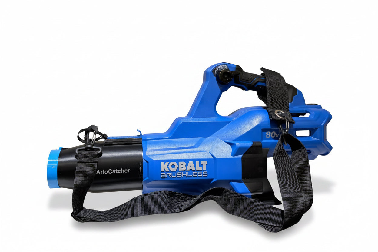 ArloCatcher Car Drying Short Stubby Nozzle for Kobalt 80V 800CFM 700CFM leaf blowers, Model KHB 8080-06, KHB 4081-06, KHB 7080-06, KHB 2581-06 built with shoulder strap anchor point