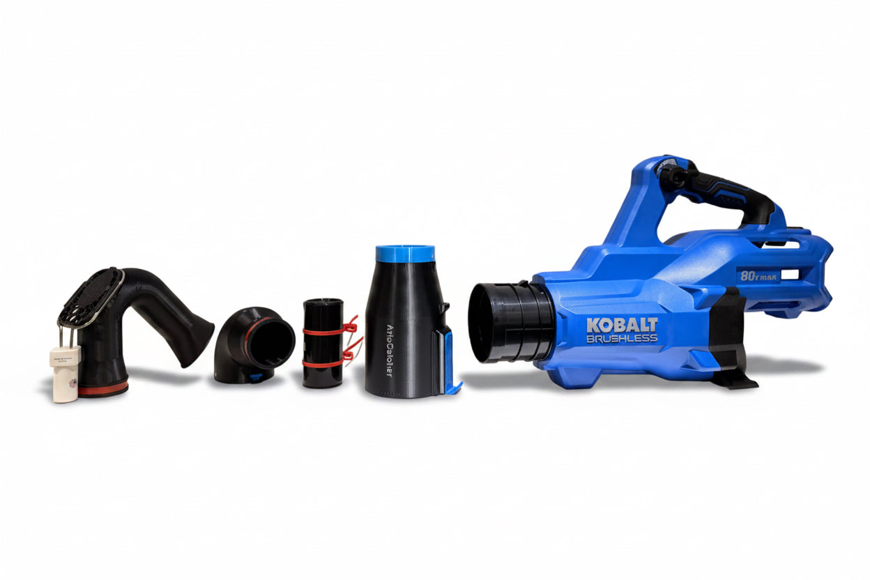ArloCatcher High Gutter Cleaning Kit for Kobalt 80V 800CFM 700CFM Leaf Blowers – Clean Two-Story Gutters from the Ground