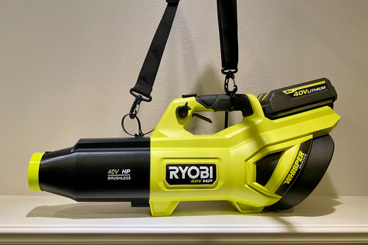 Car Drying Short Nozzle for RYOBI leaf blowers, 40V Whisper, built with shoulder strap anchor point, has potential to dry roof top of SUV, RV, Bus and other large vehicles