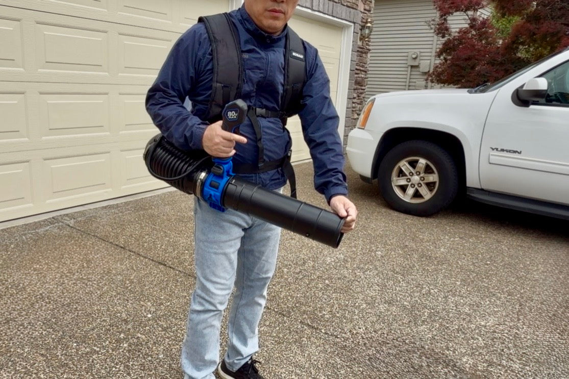 ArloCatcher High Gutter Cleaning Kit for Backpack leaf blowers: Kobalt 80V 850CFM, Greenworks 80V 750 CFM, RYOBI 40V 850CFM – Clean Two-Story Gutters from the Ground