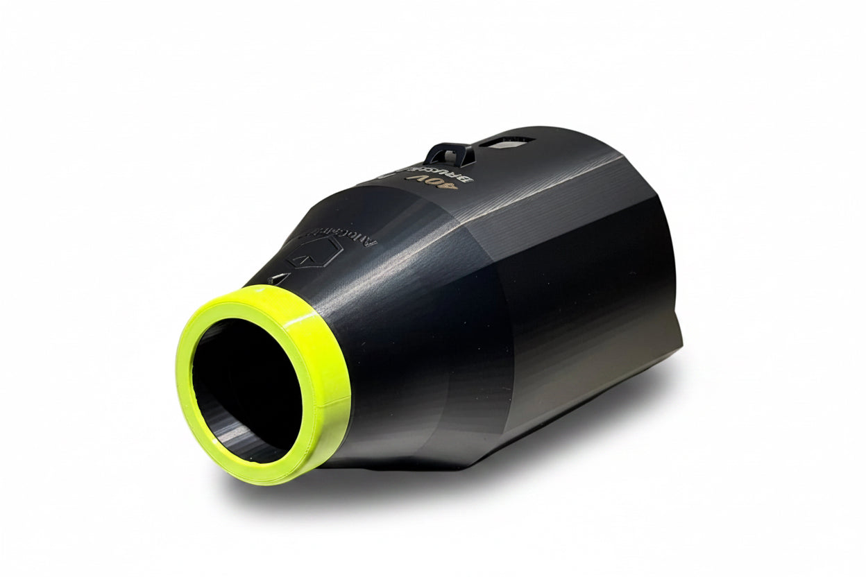 ArloCatcher Car Drying Short Stubby Nozzle for RYOBI 40V 800 CFM Whisper series RY40HPLB01 leaf blower, built with shoulder strap anchor point, has potential to work dry roof top of SUV, RV, Bus and other large vehicles