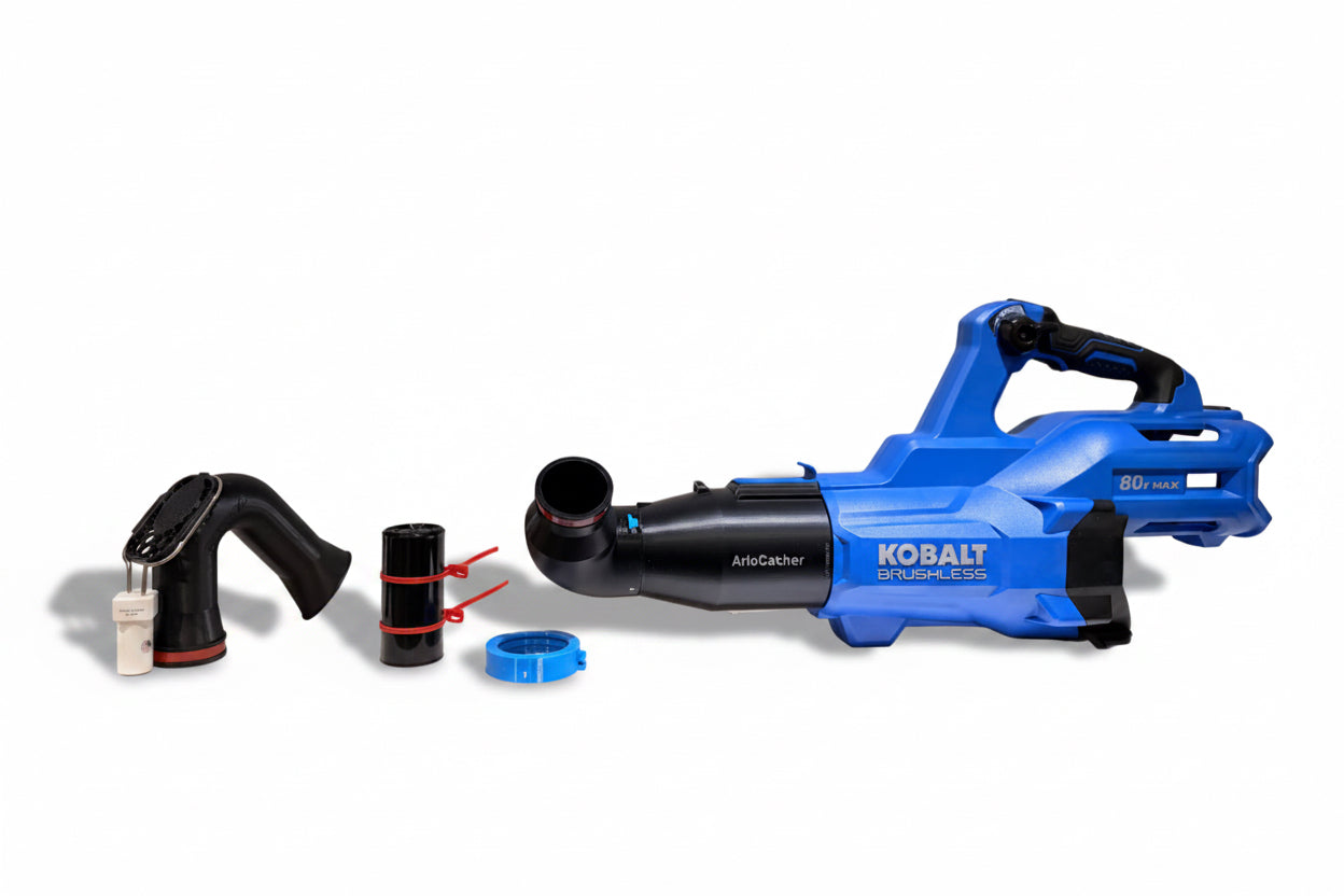 ArloCatcher High Gutter Cleaning Kit for Kobalt 80V 800CFM 700CFM Leaf Blowers – Clean Two-Story Gutters from the Ground