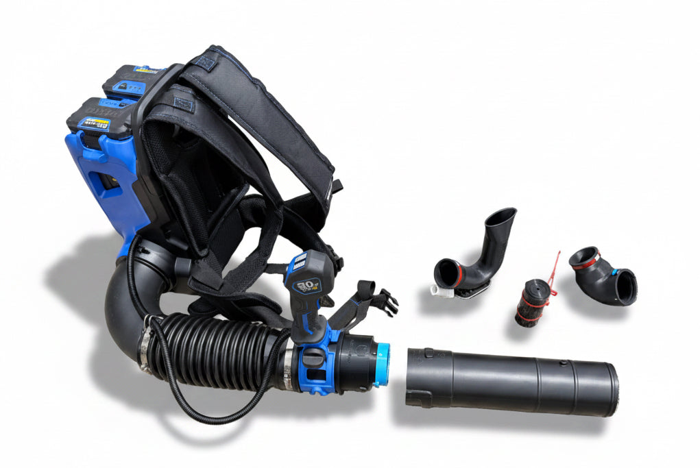 ArloCatcher High Gutter Cleaning Kit for Backpack leaf blowers: Kobalt 80V 850CFM, Greenworks 80V 750 CFM, RYOBI 40V 850CFM – Clean Two-Story Gutters from the Ground