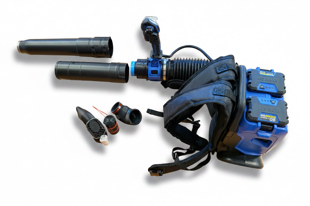 ArloCatcher High Gutter Cleaning Kit for Backpack leaf blowers: Kobalt 80V 850CFM, Greenworks 80V 750 CFM, RYOBI 40V 850CFM – Clean Two-Story Gutters from the Ground