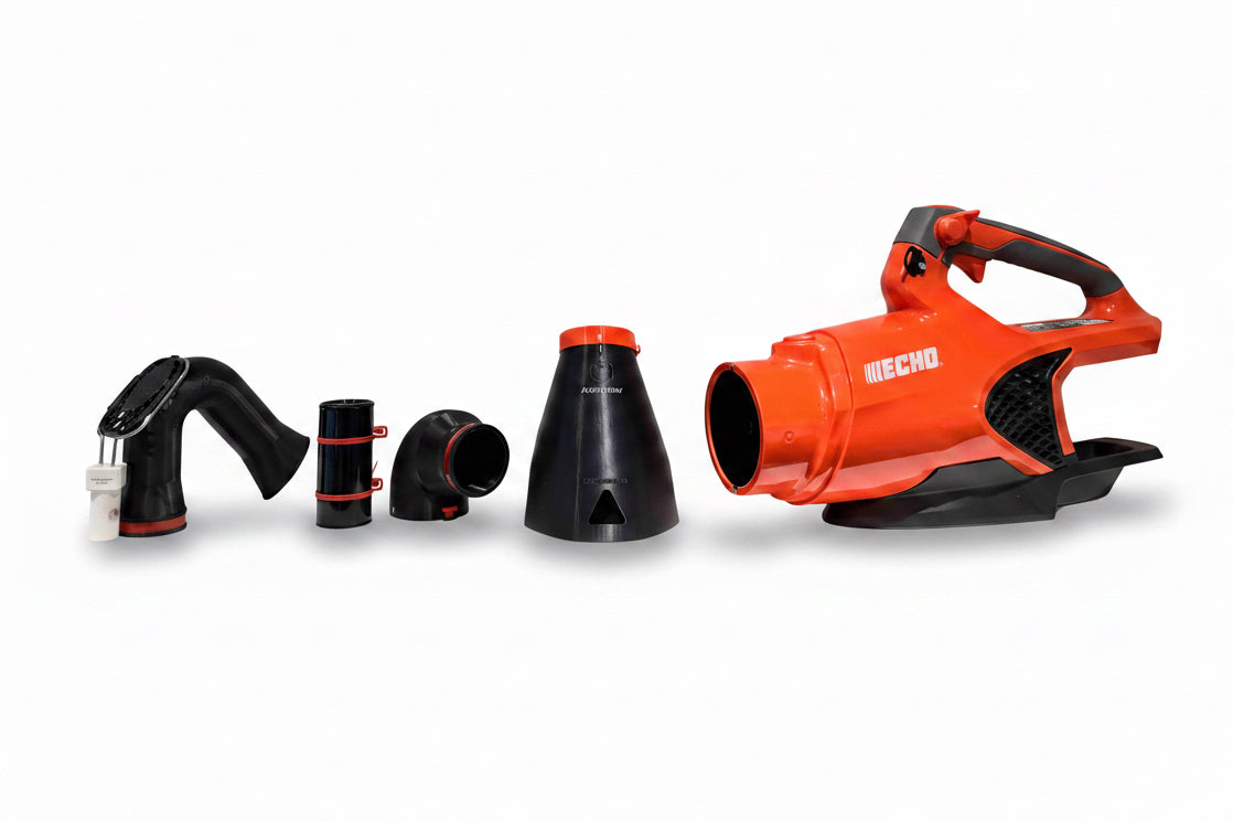 ArloCatcher High Gutter Cleaning Kit for ECHO 56V 526CFM, 549CFM eFORCE blowers, DPB-2500, DPB-2610 – Clean Two-Story Gutters from the Ground