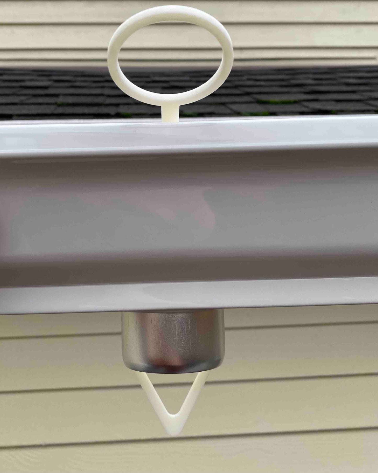 Remotely Installable Gutter Strainer for 2 in.x 3 in. downspout (5 in. K gutters) |Set of 2 units | with free pole hook attachment