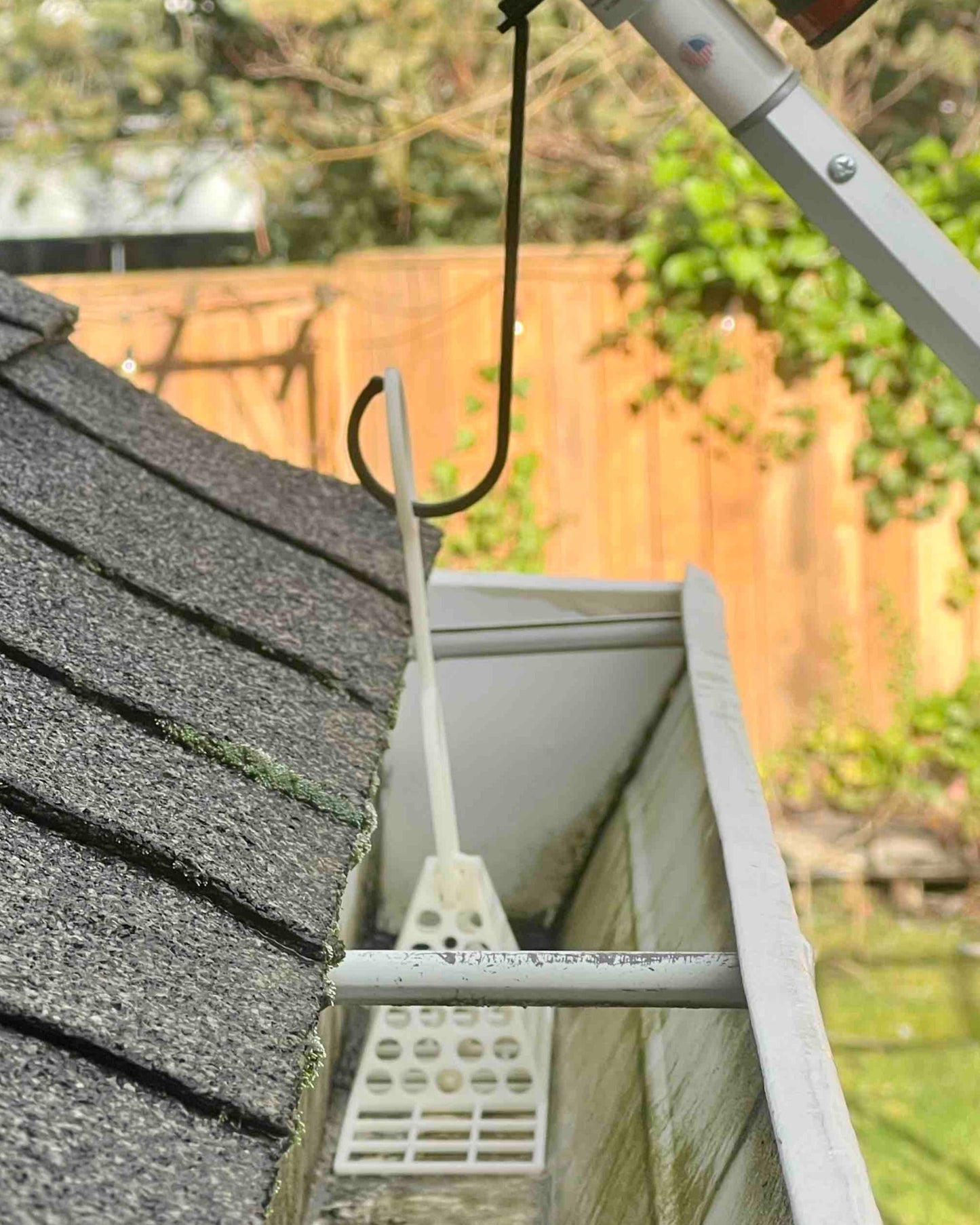 Remotely Installable Gutter Strainer for 2 in.x 3 in. downspout (5 in. K gutters) |Set of 2 units | with free pole hook attachment