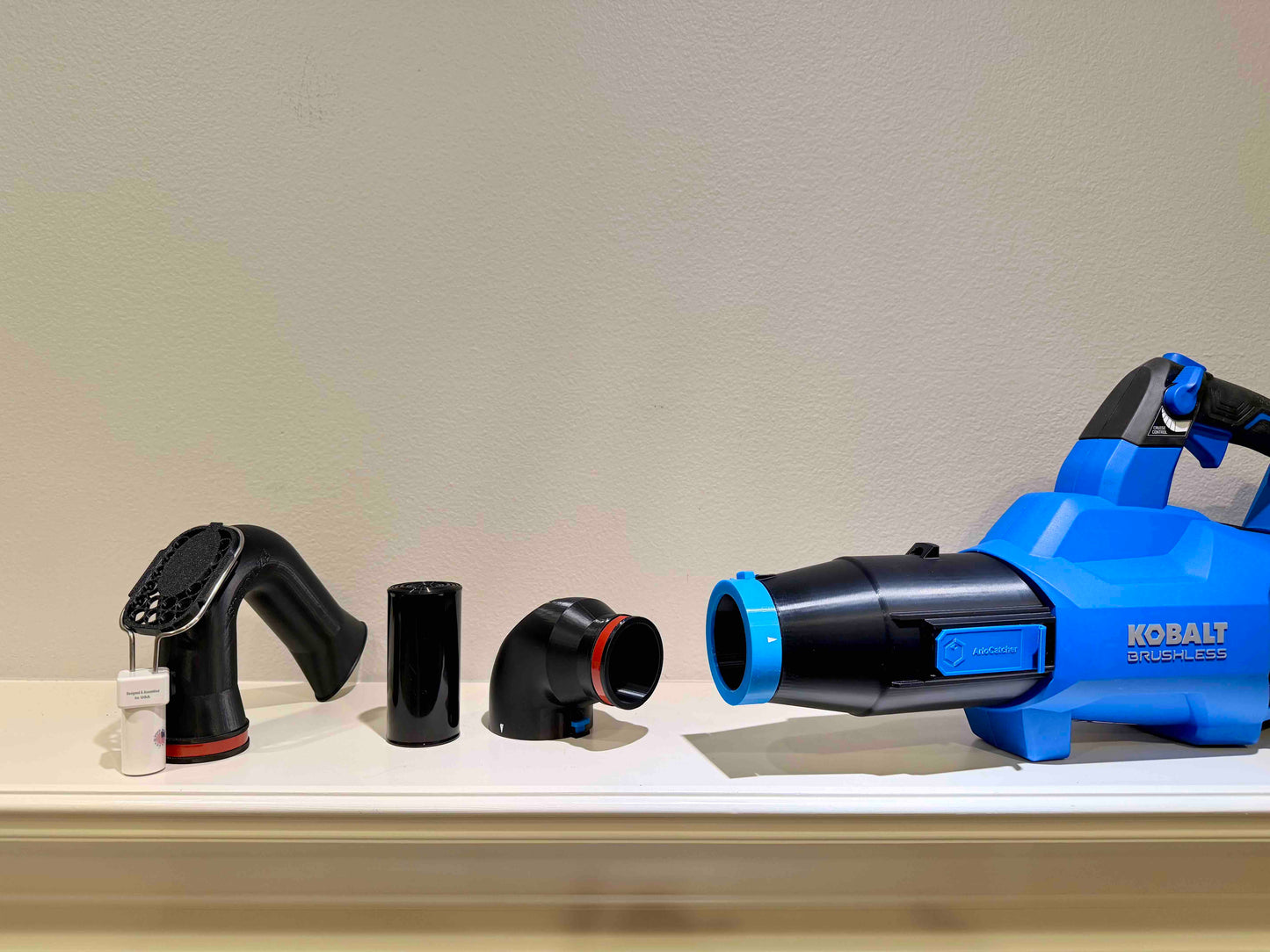 Car Drying Short Nozzle for Kobalt 40V 520CFM leaf blowers, built with shoulder strap anchor point, with potential of drying the roof top of large vehicles, SUV, RV, bus...