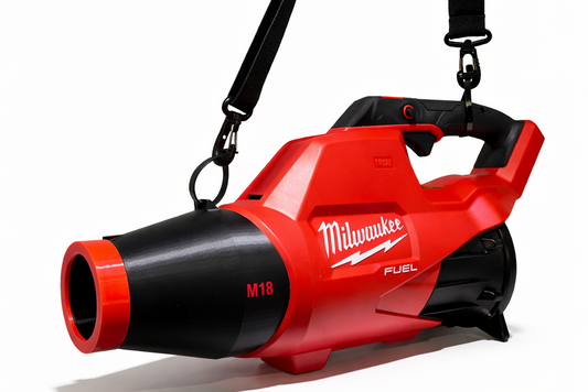 ArloCatcher Car Drying Short Stubby Nozzle with shoulder strap anchor point, for Milwaukee M18 Leaf Blowers, 450, 500, 600 CFM, with potential of drying the roof top of large vehicles, SUV, RV, bus...