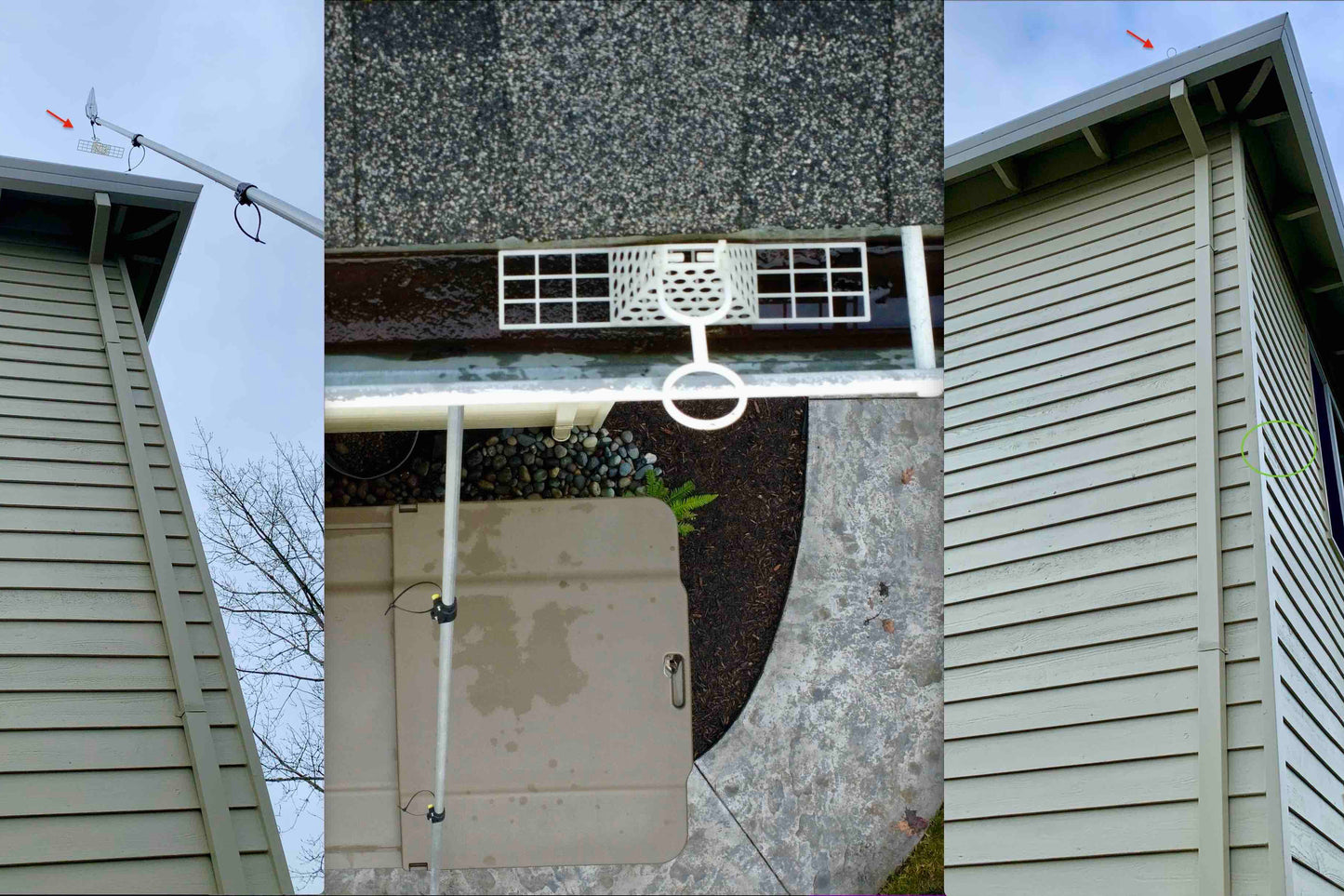 Remotely Installable Gutter Strainer for 2 in.x 3 in. downspout (5 in. K gutters) |Set of 2 units | with free pole hook attachment