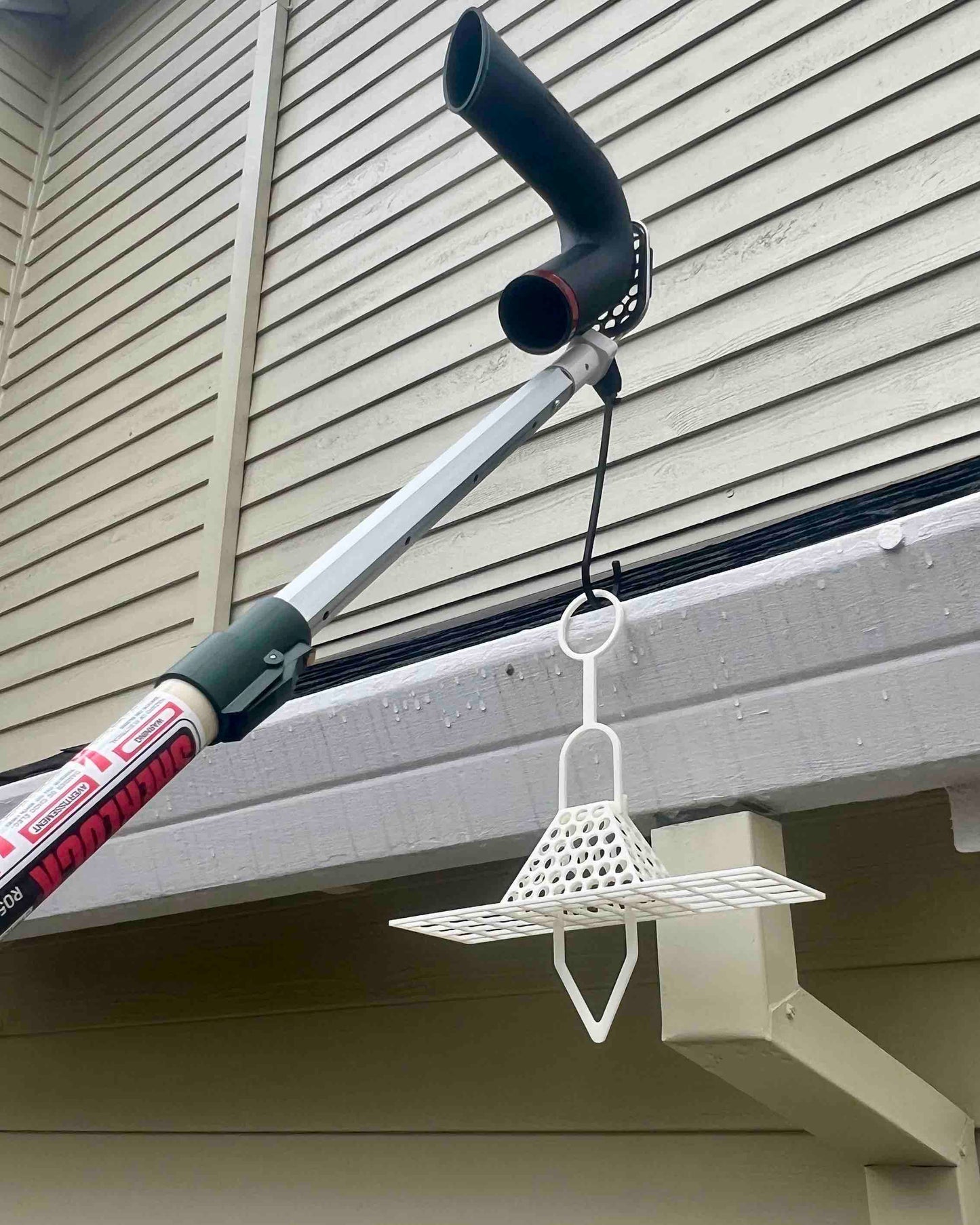Remotely Installable Gutter Strainer for 2 in.x 3 in. downspout (5 in. K gutters) |Set of 2 units | with free pole hook attachment