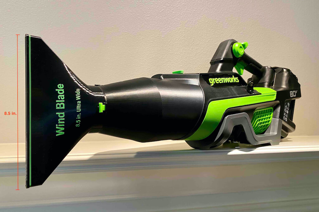 car drying nozzle extension to wind blade